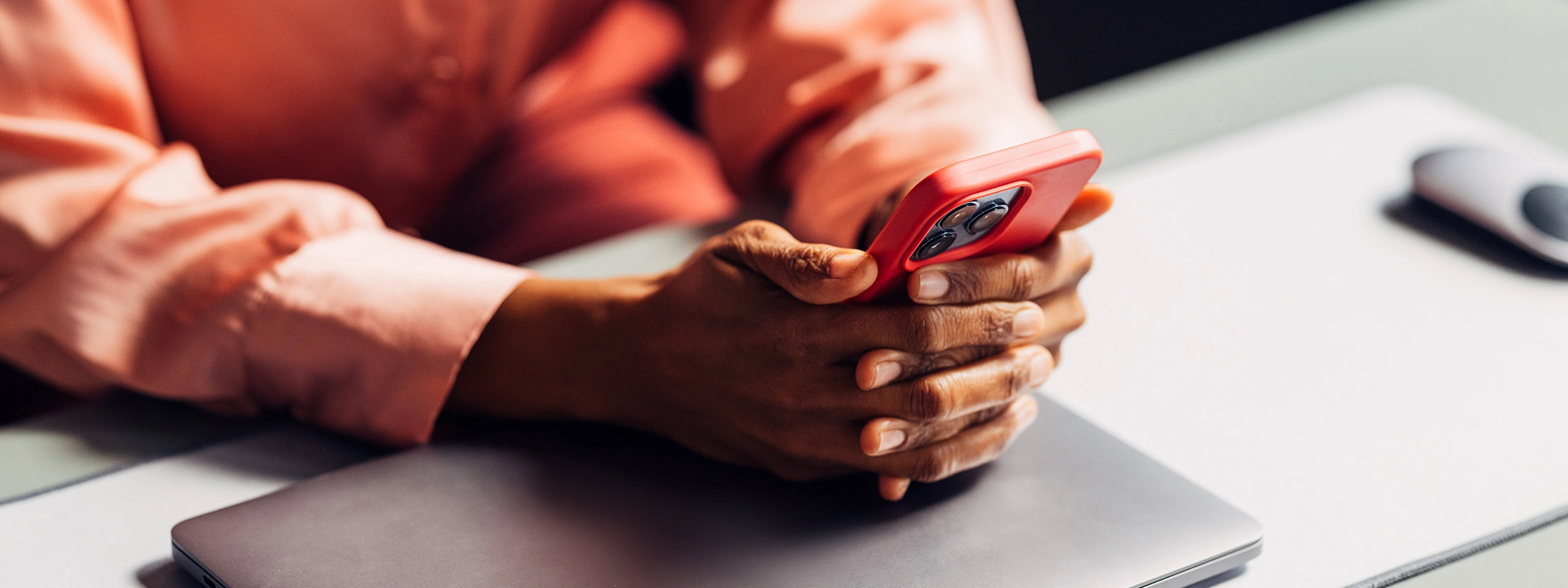 Person holding phone